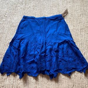 NWT, J. Crew royal blue mini skirt